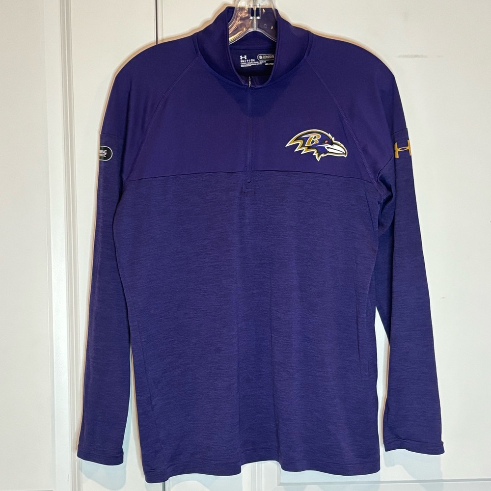 Baltimore Ravens Under Armour Combine Authentic Quarter Zip Long Sleeve Pullover